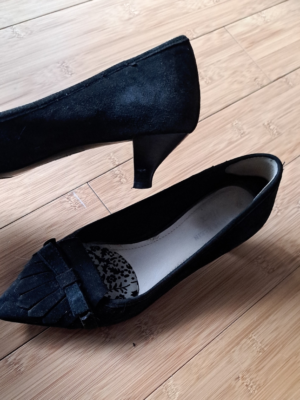 Anne Klein Suede Kitten Heel Pumps - Picture 4 of 4